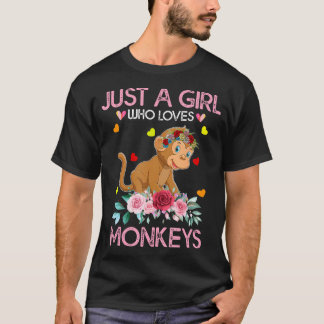 T-shirt Un Teigne De Singe Pour Femmes Enfants Juste Une F
