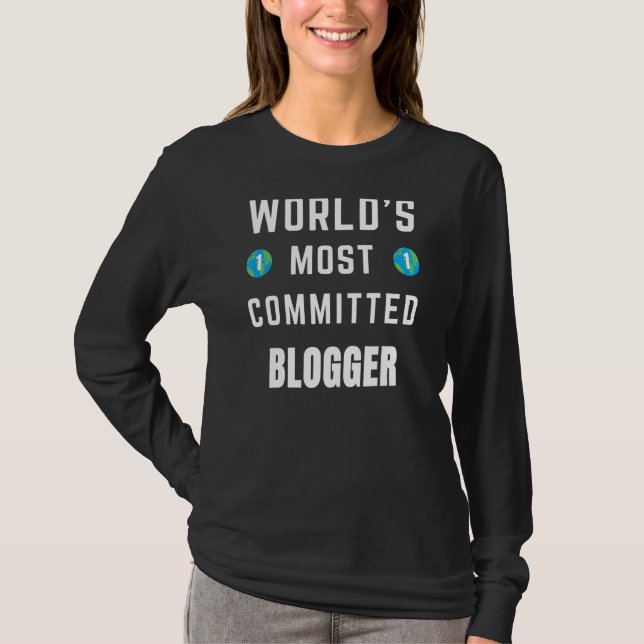 T-shirt Un texte pour le blogueur le plus engagé du monde (Devant)