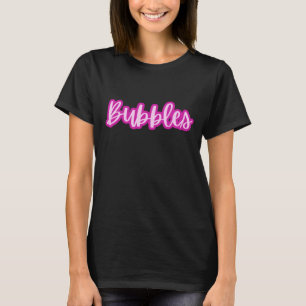 T-shirt Un texte rose pâle bulle les femmes
