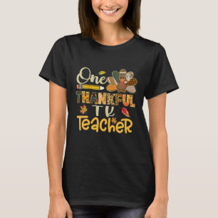 T-shirt Un Thankeur de TK enseignant Turquie Leopard Plaid