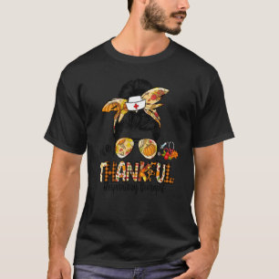 T-shirt Un Thankful Respiratory Therapist Messy Bun Merci
