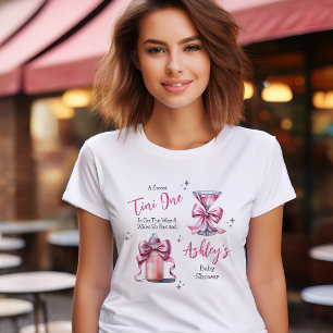T-shirt Un Tini sucré Un Coquette Rose Baby shower fille