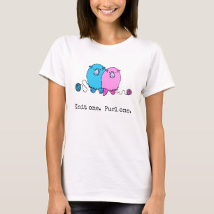 T-shirt Un truc. Purl one. Avec des moutons moelleux