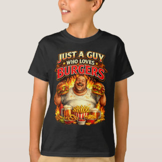 T-shirt un type qui aime les burgers drôle amateur de barb