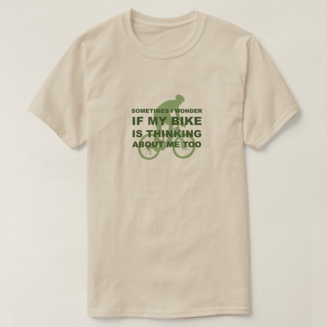 T-shirt Un vélo amusant qui me prend trop au vert (Design devant)