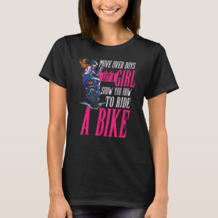 T-shirt Un Vélo Laisse Une Fille Vous Montrer Comment Fair