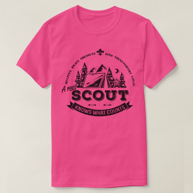 T-SHIRT UN VÉRITABLE SCOUT SAIT CE QUI COMPTE (Design devant)