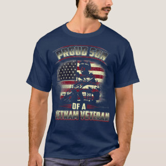 T-shirt Un Vétéran Américain Fils Fier D'Un Vétéran Du Vie