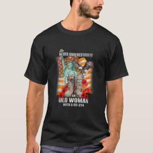 T-shirt Un Vétéran Américain Ne Sous-Estime Jamais Une Vie