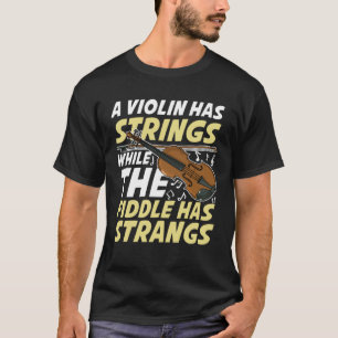 T-shirt Un Violon A Des Cordes Tandis Que La Fiole A Des É