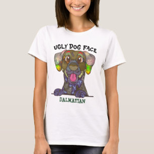 T-shirt Un visage unique dalmate laid