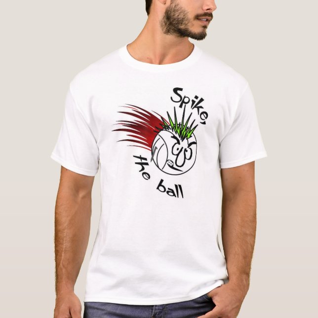 T-shirt Un volleyball appelé Spike (Devant)