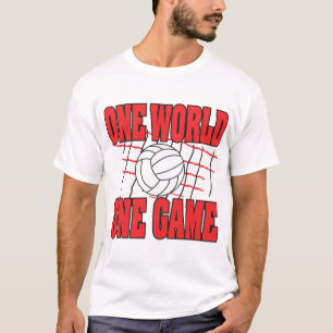 T-shirt Un volleyball de jeu du monde un