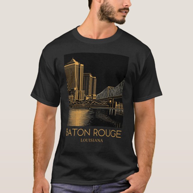 T-shirt Un voyage d'art Imprimer Baton Rouge 3 (Devant)