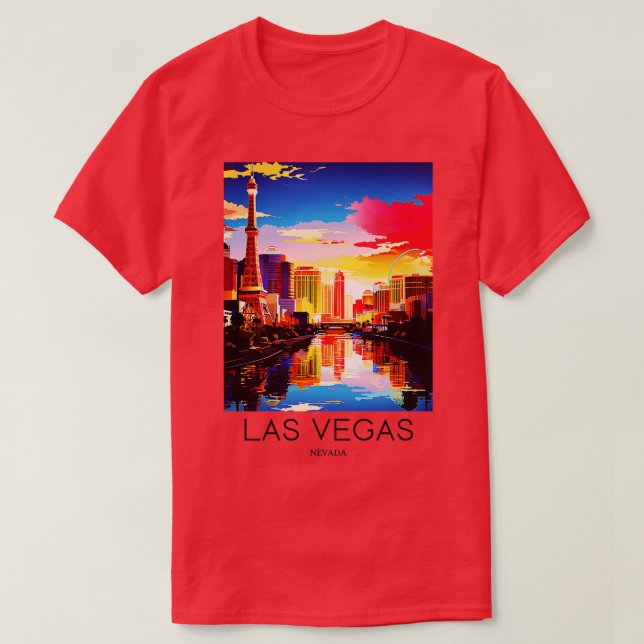T-shirt Un voyage d'art Imprimer Las Vegas Nevada US (Design devant)