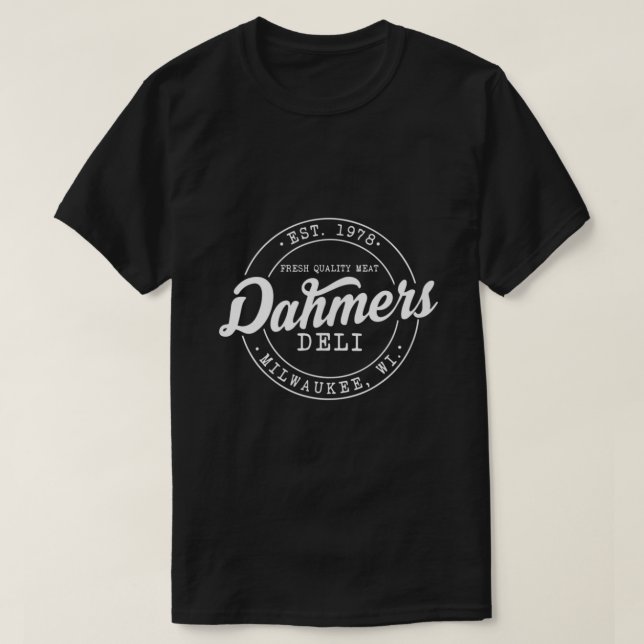 T-shirt Un vrai crime Dahmers Deli montre un vrai crime (Design devant)