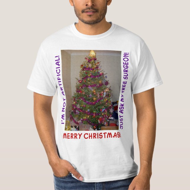 T-shirt Un vrai sapin de Noël (Devant)