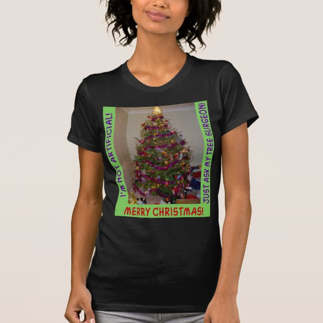 T-shirt Un vrai sapin de Noël (Devant)