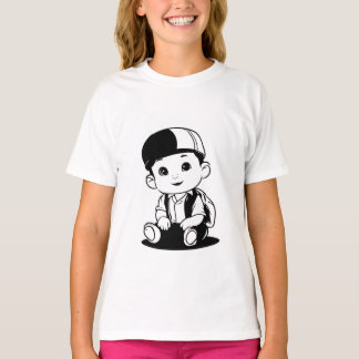 T-shirt Un 'Z' en lettre de dessin animé jaune audacieux e