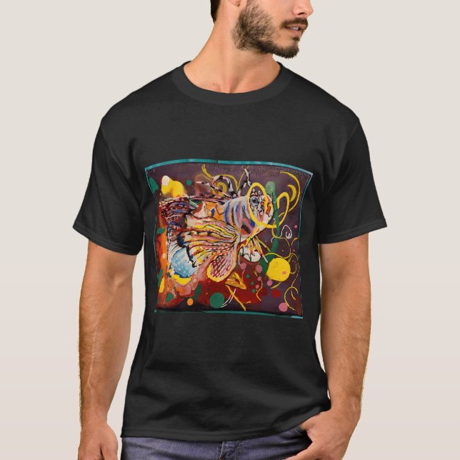 T-shirt Un Zèbre-Lion-Poisson (Devant)