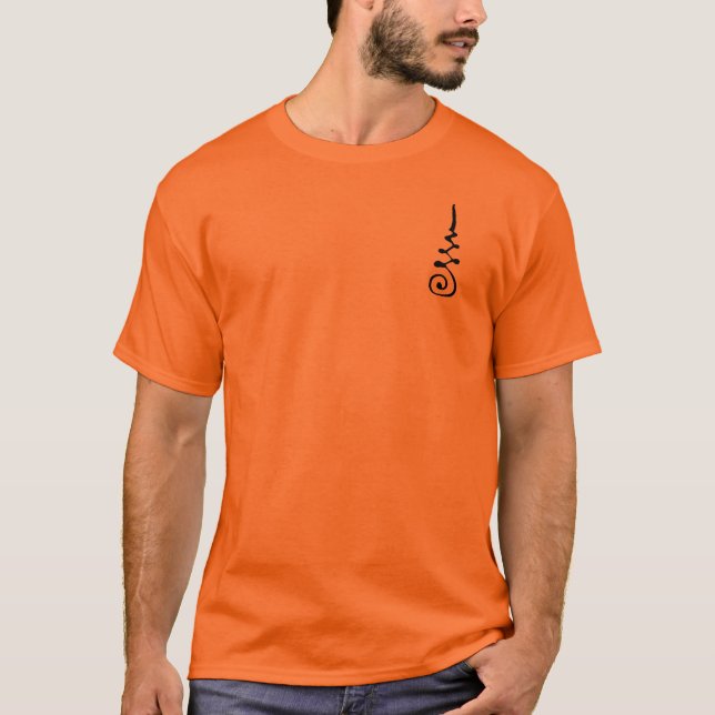 T-shirt Unalome sur le symbole de poche (Devant)