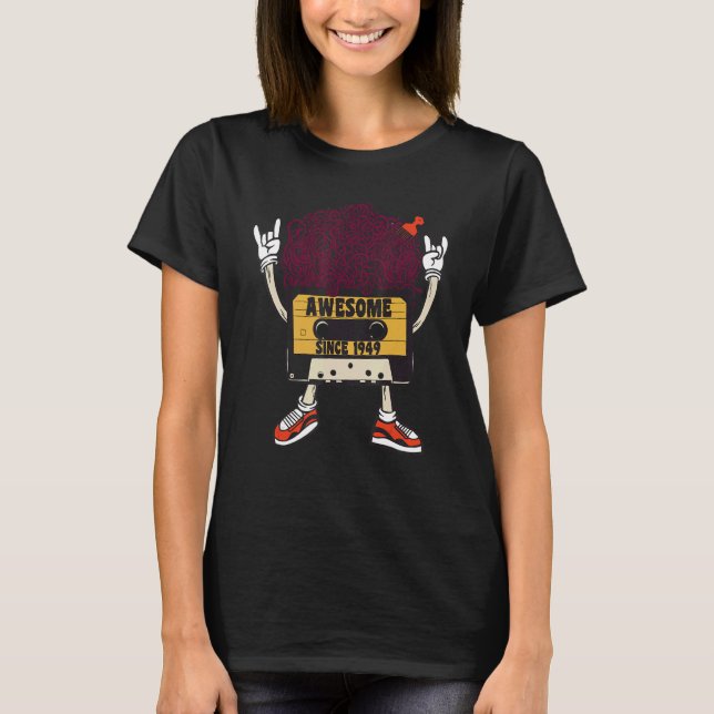 T-shirt Unapologetically black awesome since 1949 african  (Devant)