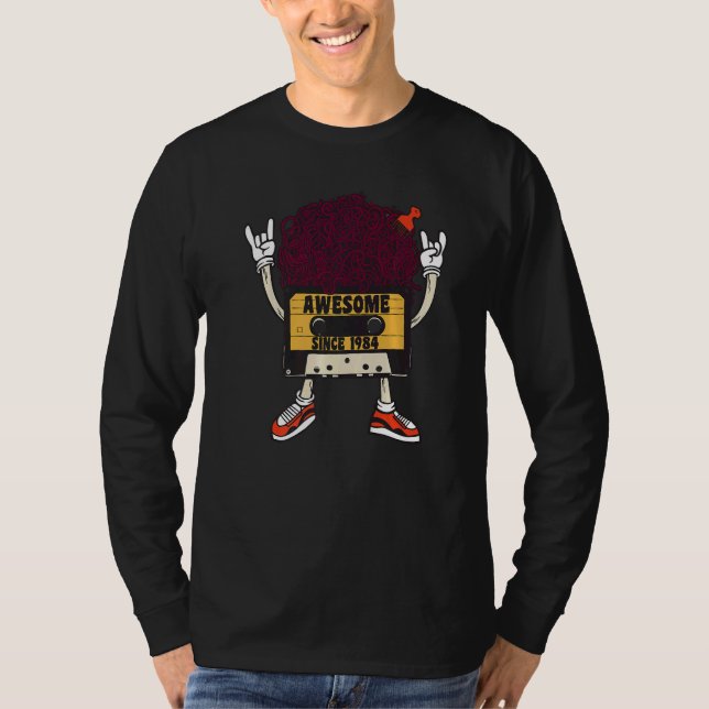 T-shirt Unapologetically black awesome since 1984 african  (Devant)
