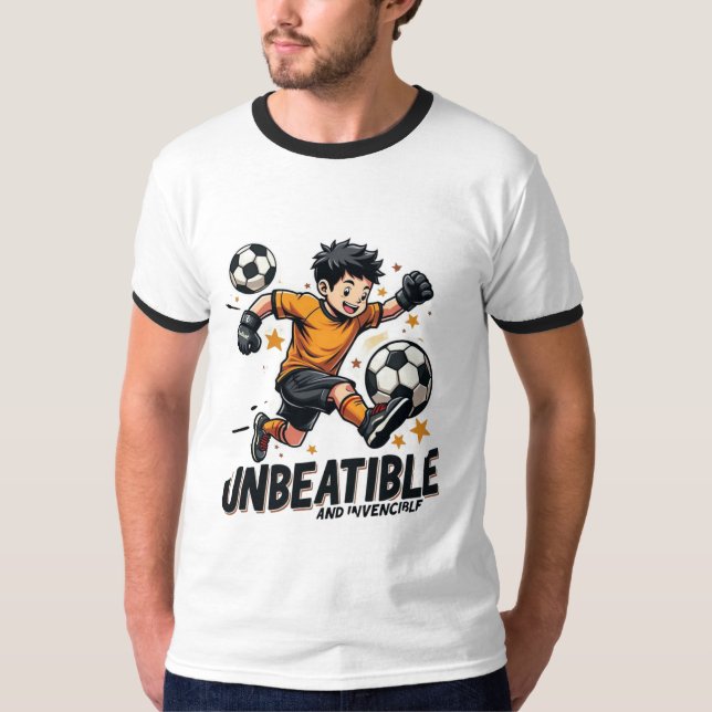 T-shirt Unbeatable & Invincible – Bold Power Statement  (Devant)