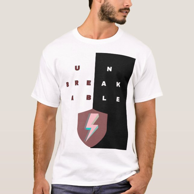 T-shirt UNBREAKABLE T‑Shirt — Motivational Typography,Gift (Devant)