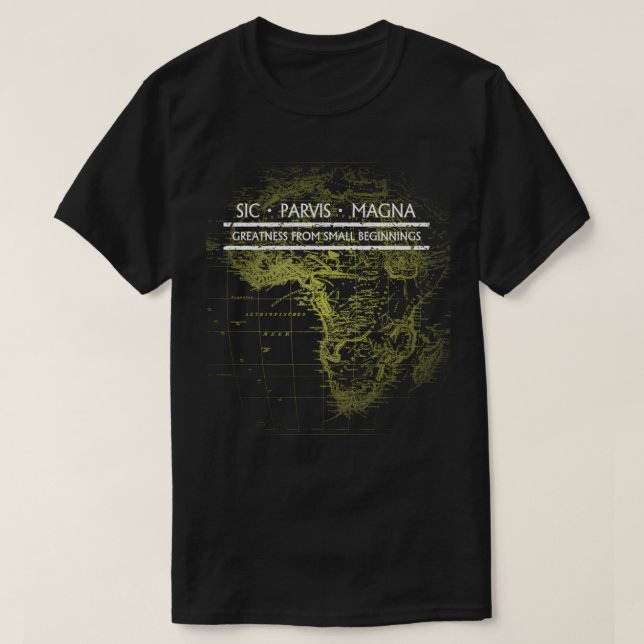 T-shirt Uncharted SIC PARVIS MAGNA Black (Design devant)