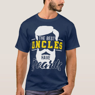 T-shirt Uncle à tête brune Les meilleurs oncles ont des ou