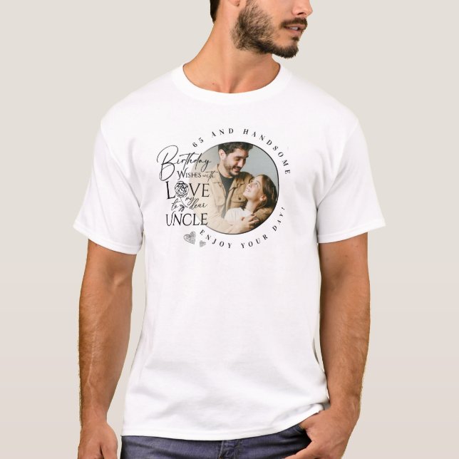 T-shirt Uncle Birthday Minimalist Design  (Devant)