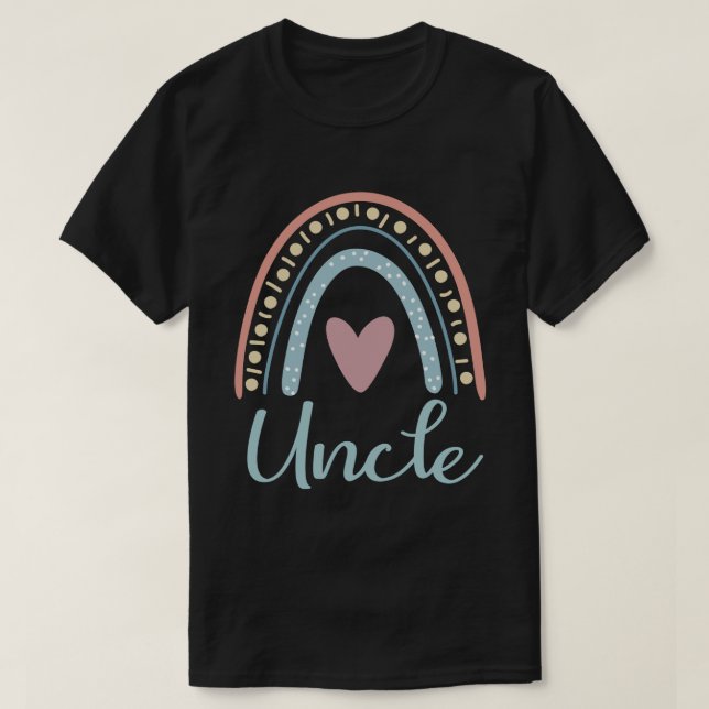 T-shirt Uncle Cute Famille Correspondant Arc-en-ciel (Design devant)