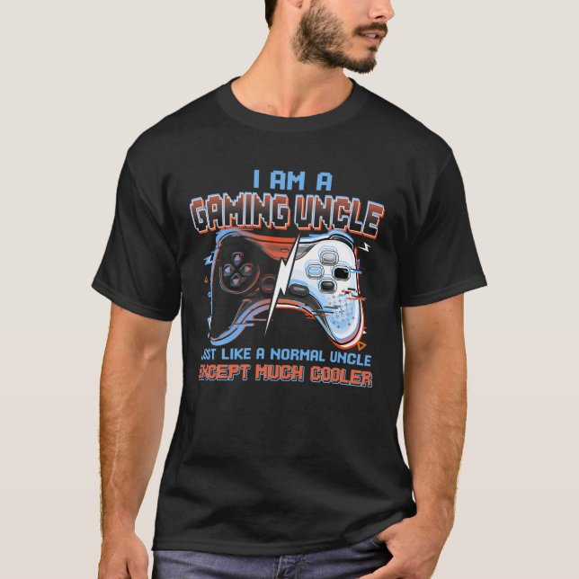 T-shirt Uncle de jeu Uncle normal Beaucoup de vidéo Glaciè (Devant)