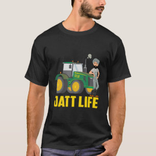 T-shirt Uncle Jee Punjabi Farmer Jatt Life Tracteur