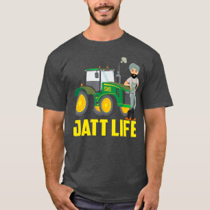 T-shirt Uncle Jee Punjabi Farmer Jatt Life Tracteur