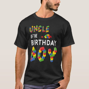 T-shirt Uncle maître constructeur Boy Building Blocs Anniv