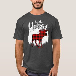T-shirt Uncle Moose Red Plaid Buffalo famille de jumelage