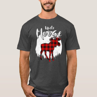 T-shirt Uncle Moose Red Plaid Buffalo famille de jumelage