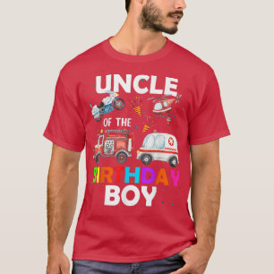 T-shirt Uncle of The Birthday Boy Fire Truck Ambulance Pol