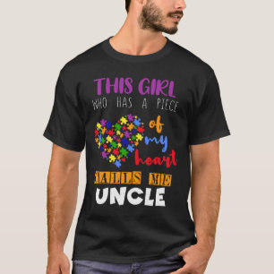 T-shirt Uncle Piece Girl Puzzle Sensibilisation sur l'auti