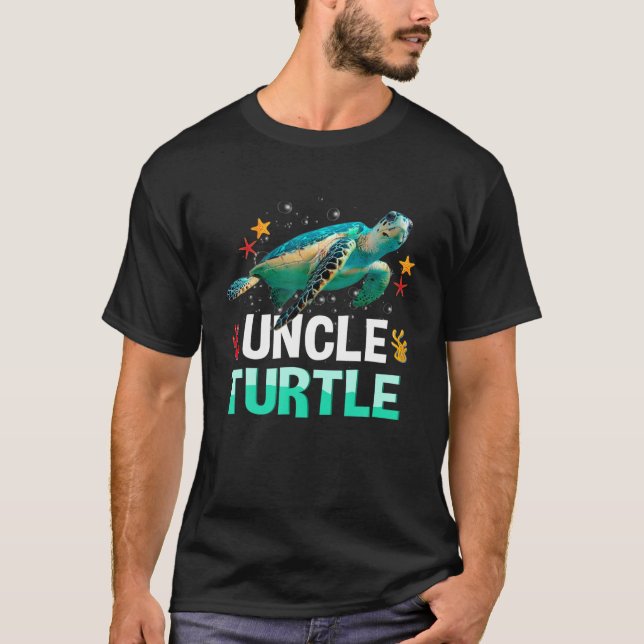 T-shirt Uncle Tortue Famille Tortue Correspondante Tortues (Devant)