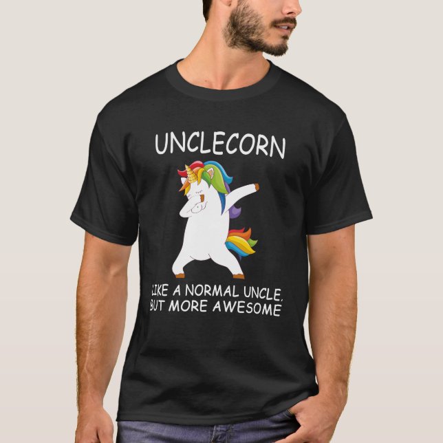 T-shirt unclecorn, don drôle pour uncle dabbing licorn (Devant)