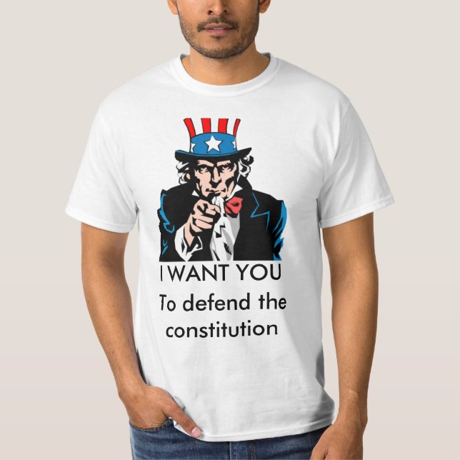 T-shirt UncleSam_2, JE VOUS VEUX, pour défendre la (Devant)