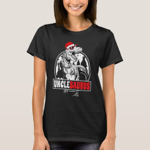 T-shirt Unclesaurus Dinosaur Père Noël Pajama de Noël