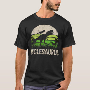 T-shirt Unclesaurus Oncle Dinosaur 2 Deux enfants père's D