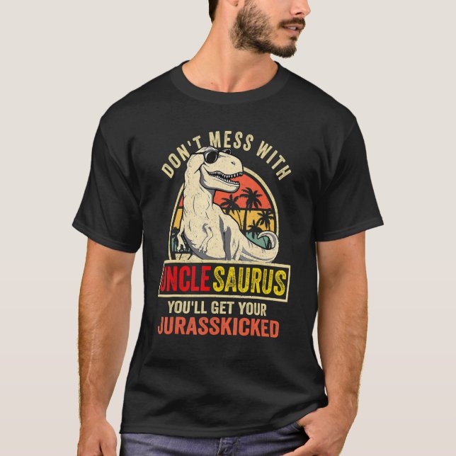 T-shirt Unclesaurus Rex Dinosaur Uncle Saurus Family Match (Devant)