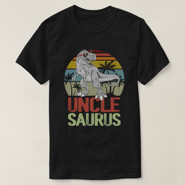 T-shirt Unclesaurus T Rex Dinosaur Oncle Saurus Family (Design devant)