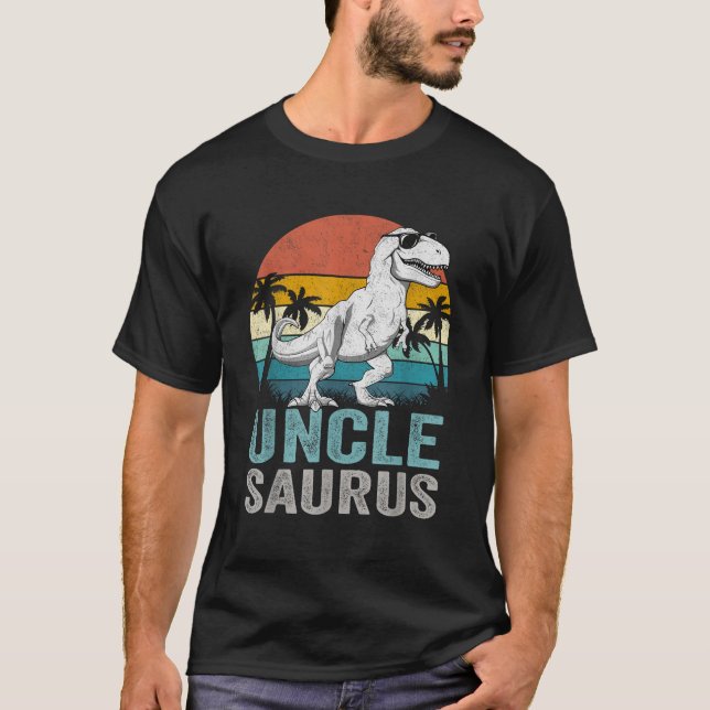 T-shirt Unclesaurus T Rex Dinosaur Uncle Saurus Family Mat (Devant)