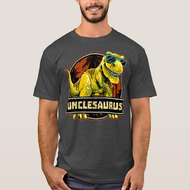 T-shirt Unclesaurus T rex Uncle Saurus Dinosaur Hommes (Devant)